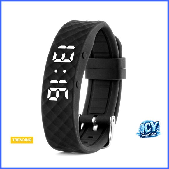 Vibrating Alarm Reminder Watch with Silicone Strap and Crystal Display